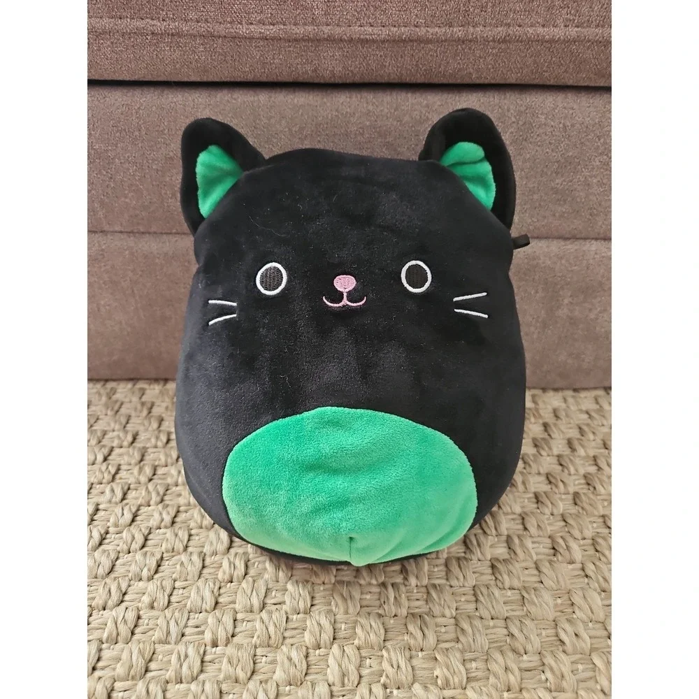 Squishmallow Cleo the Cat Halloween Black & Green Kitten Kellytoy Plush